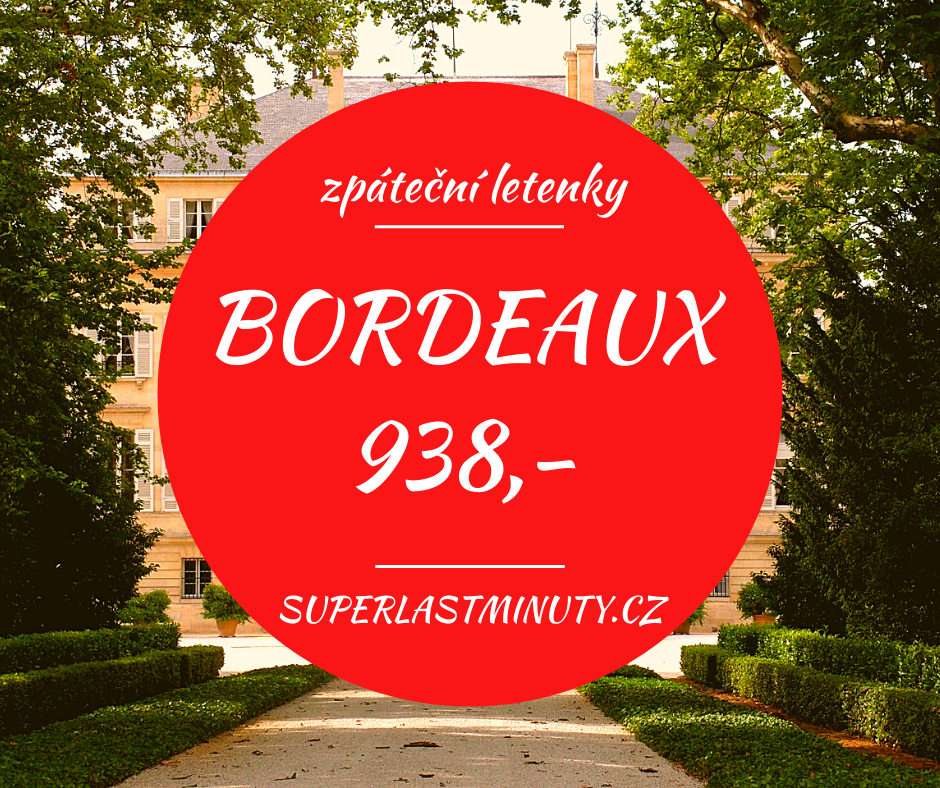 Akční letenky – Bordeaux od 938 Kč