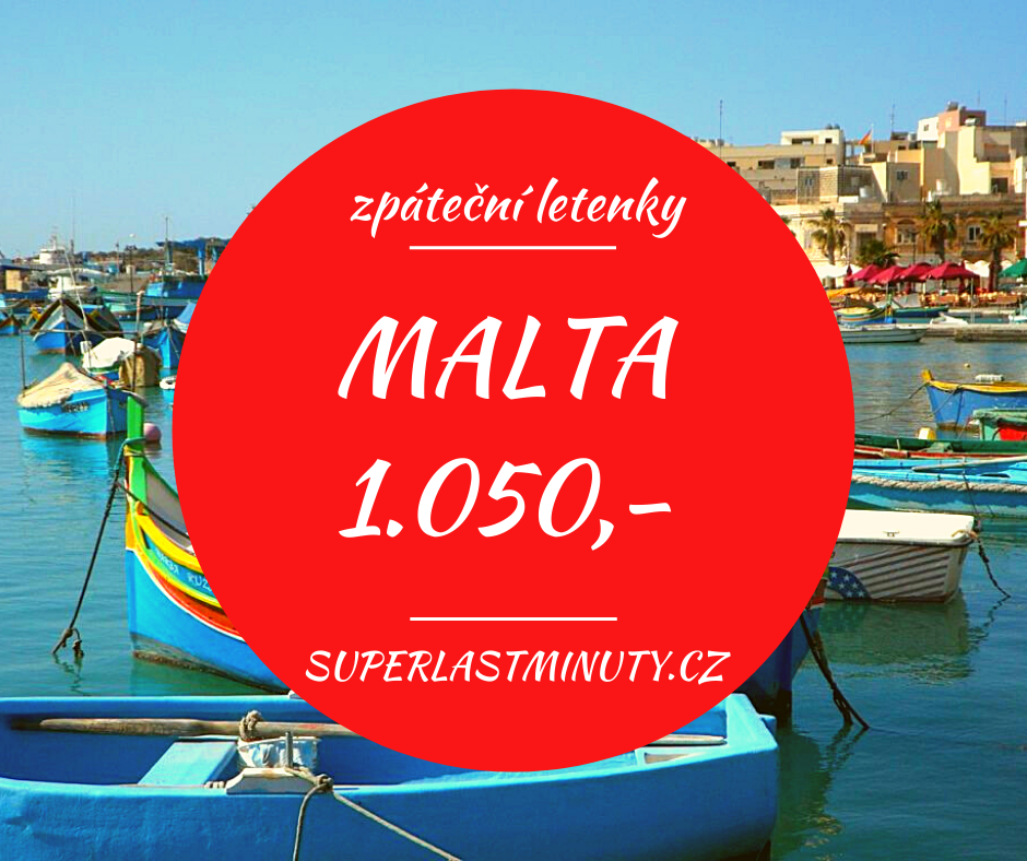 Akční letenky – Malta od 1.050 Kč