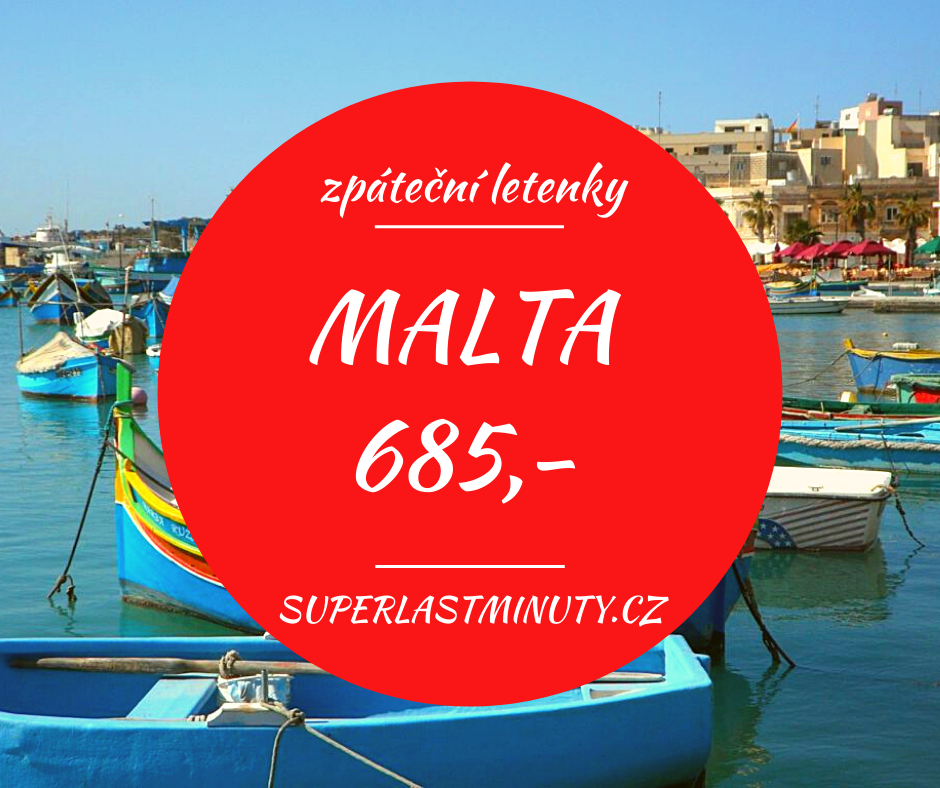 Akční letenky – Malta od 685 Kč
