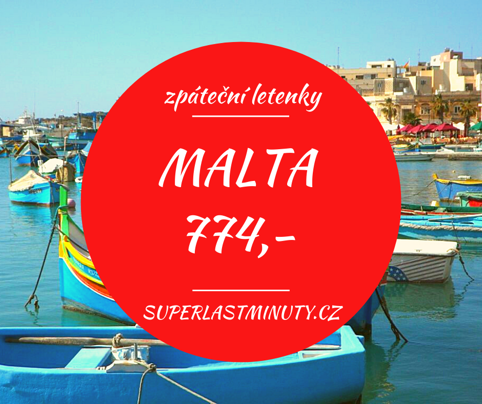 Akční letenky – Malta od 774 Kč