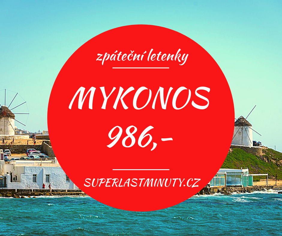 Akční letenky – Mykonos od 986 Kč