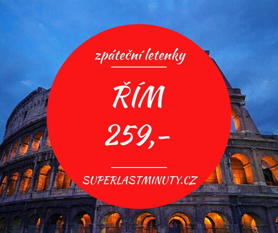 Akční letenky – Řím od 259 Kč