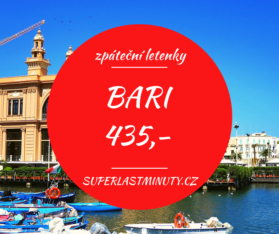 Akční letenky – Bari 435 Kč