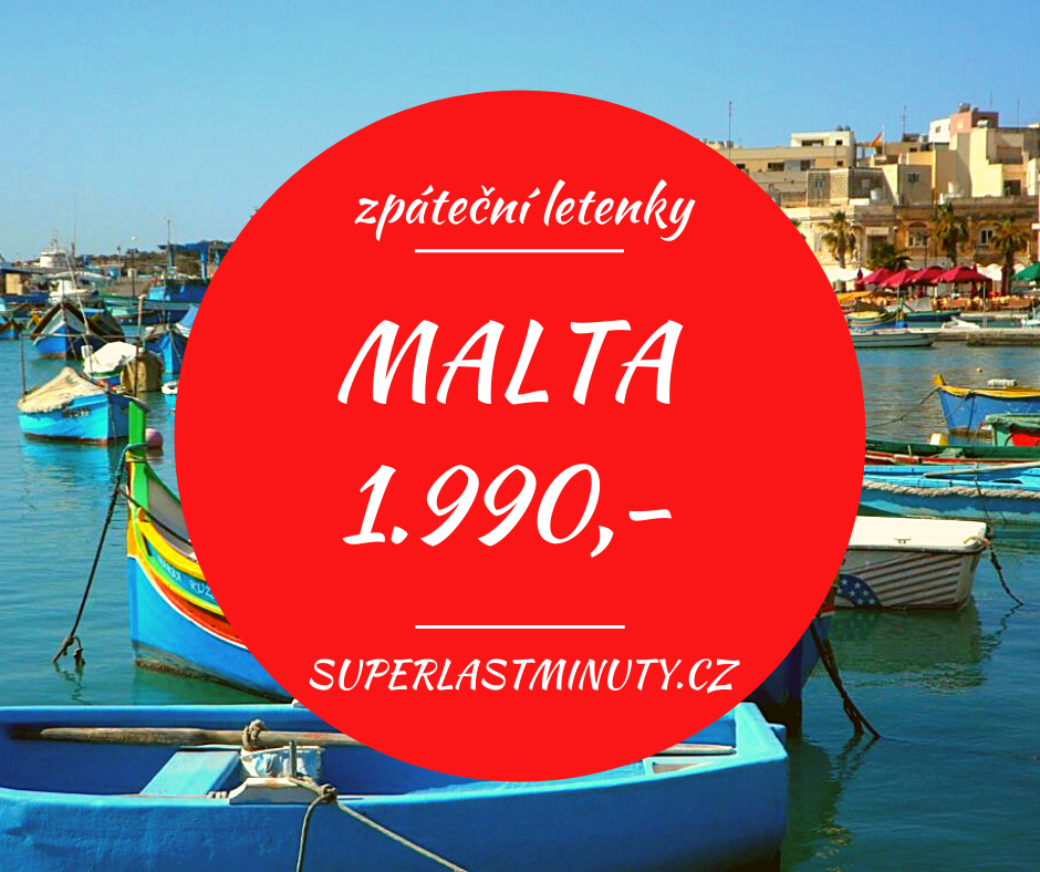 Akční letenky – Malta od 1.990 Kč