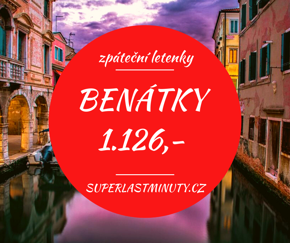 Akční letenky – Benátky 1.126 Kč