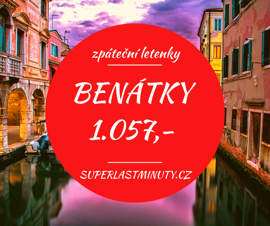 Akční letenky – Benátky 1.057 Kč