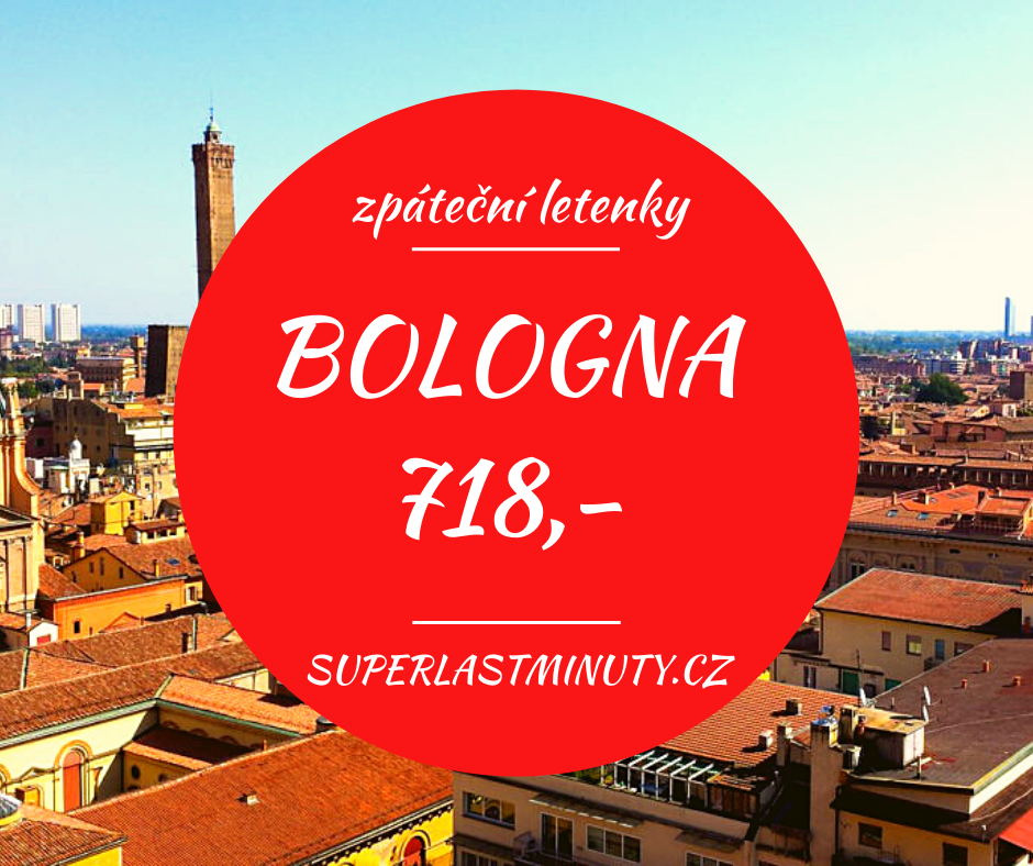 Akční letenky – Bologna 718 Kč