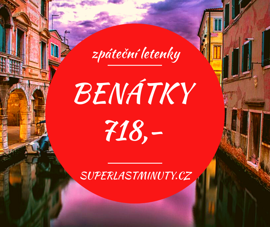Akční letenky – Benátky 718 Kč