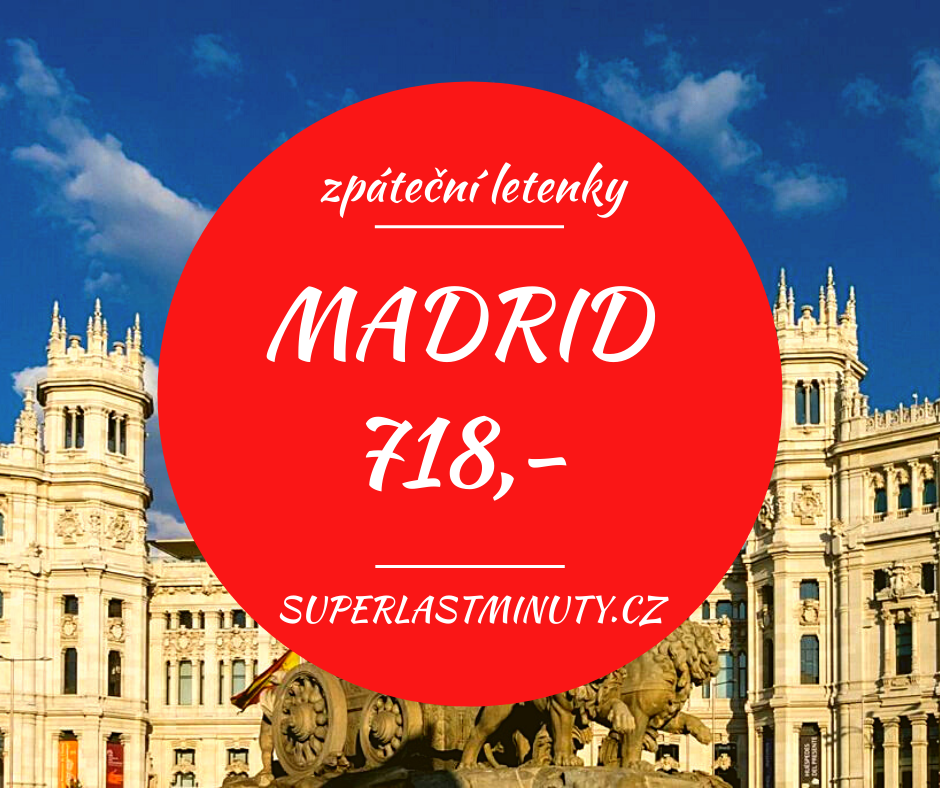 Akční letenky – Madrid od 718 Kč