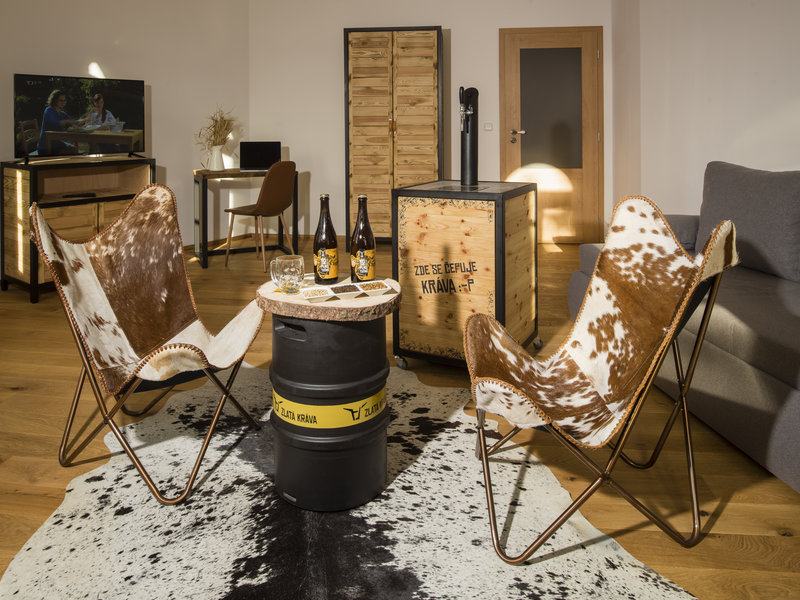 Pivní hotel Zlatá kráva – pípa na pokoji + wellness