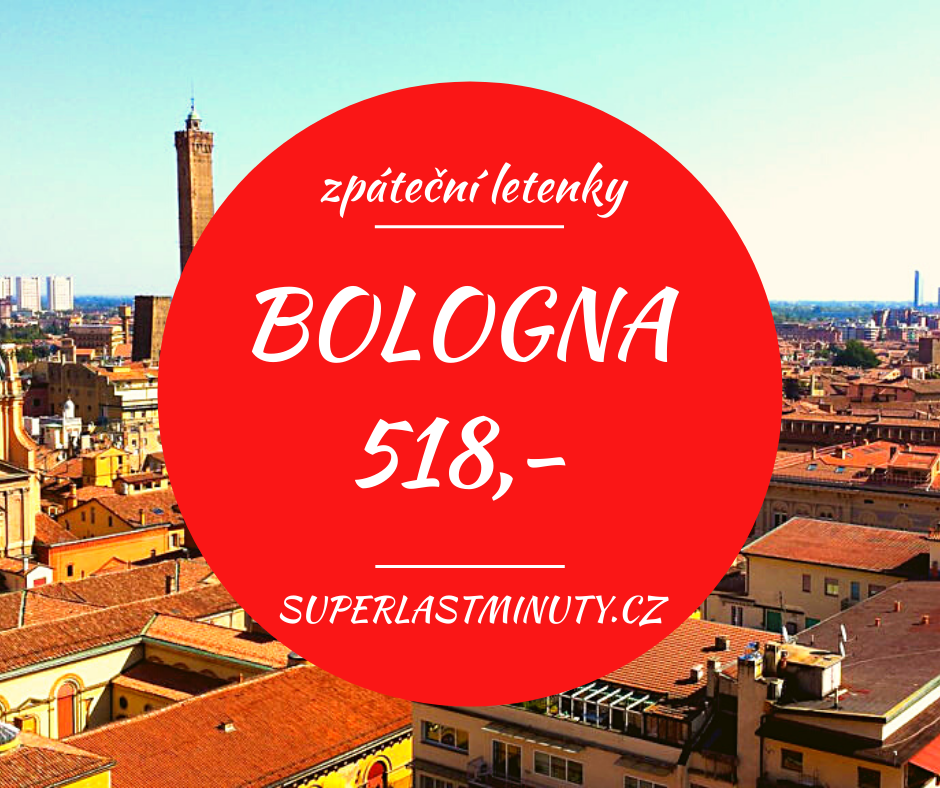 Akční letenky – Bologna 518 Kč