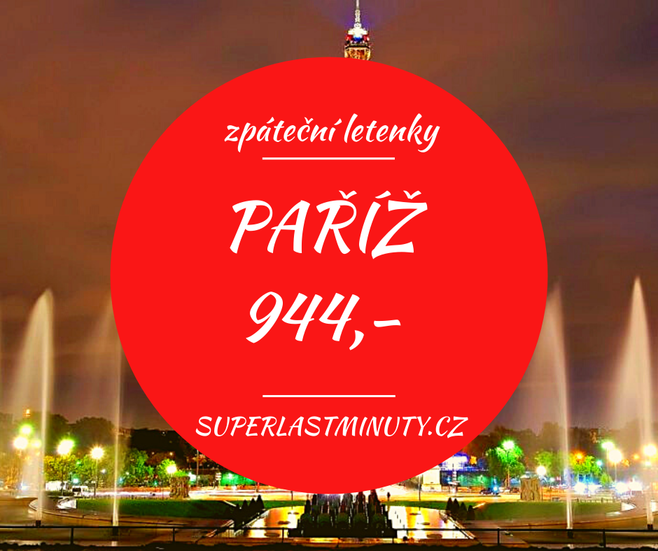 Akční letenky – Paříž od 944 Kč