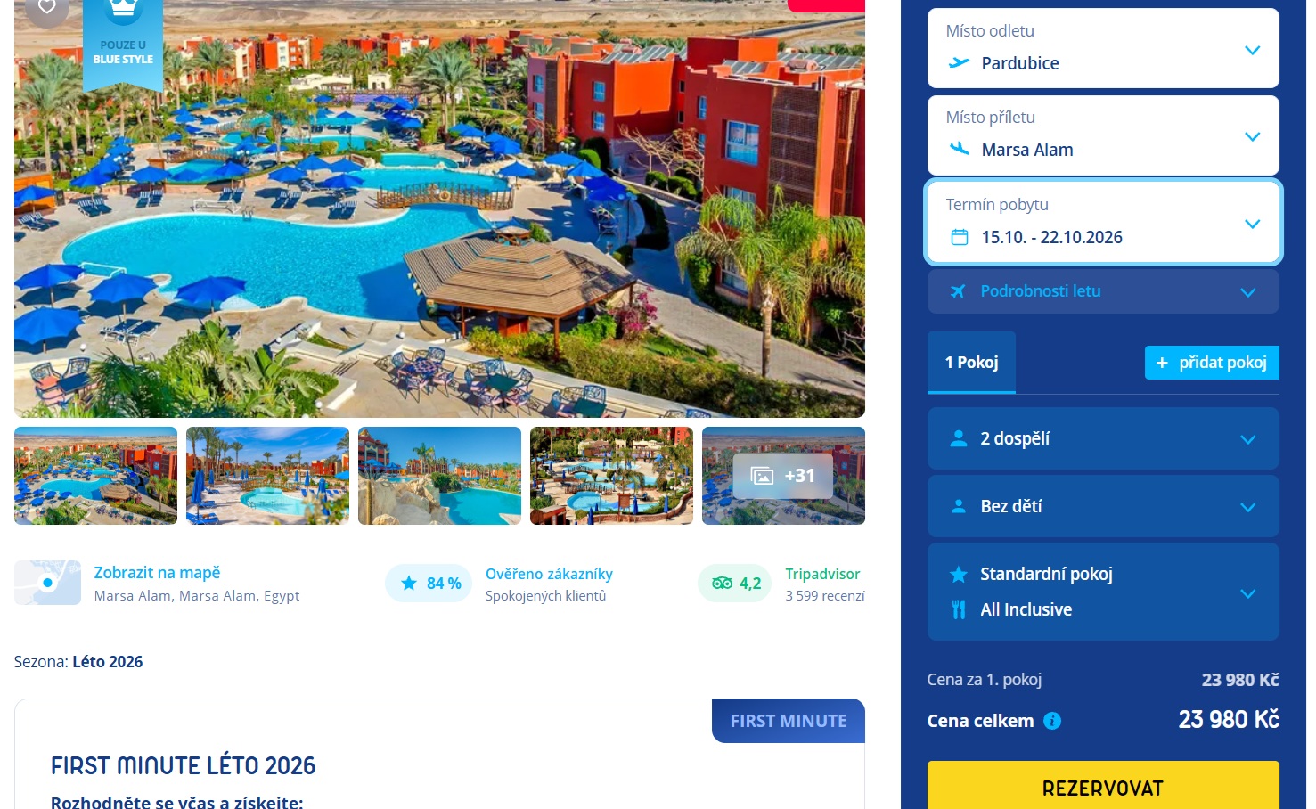 Egypt na osm dní s all inclusive jen za 11.990 Kč