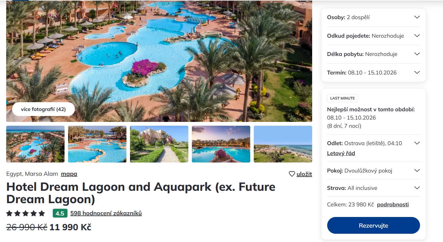 Egypt na osm dní s all inclusive jen za 11.990 Kč