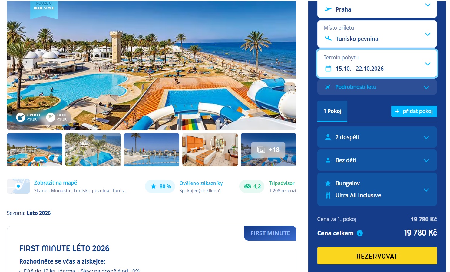 Tunisko na osm dní s all inclusive jen za 9.890 Kč