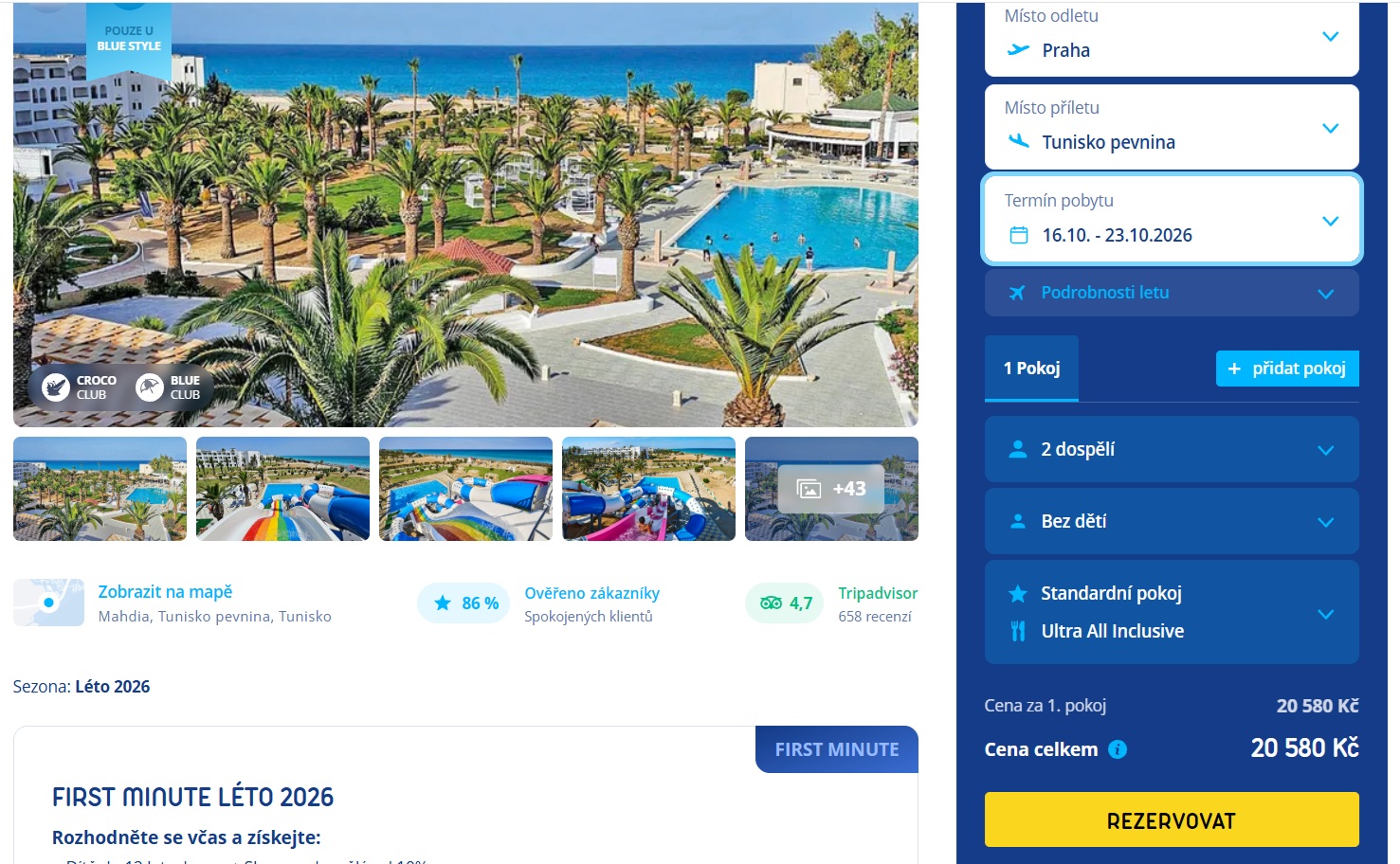 Tunisko na osm dní s all inclusive jen za 10.290 Kč