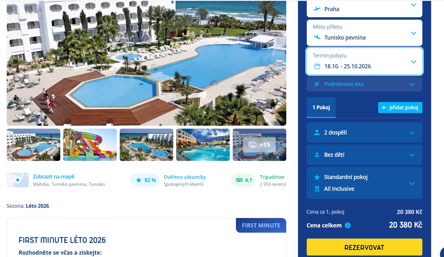 Tunisko na osm dní s all inclusive jen za 10.190 Kč